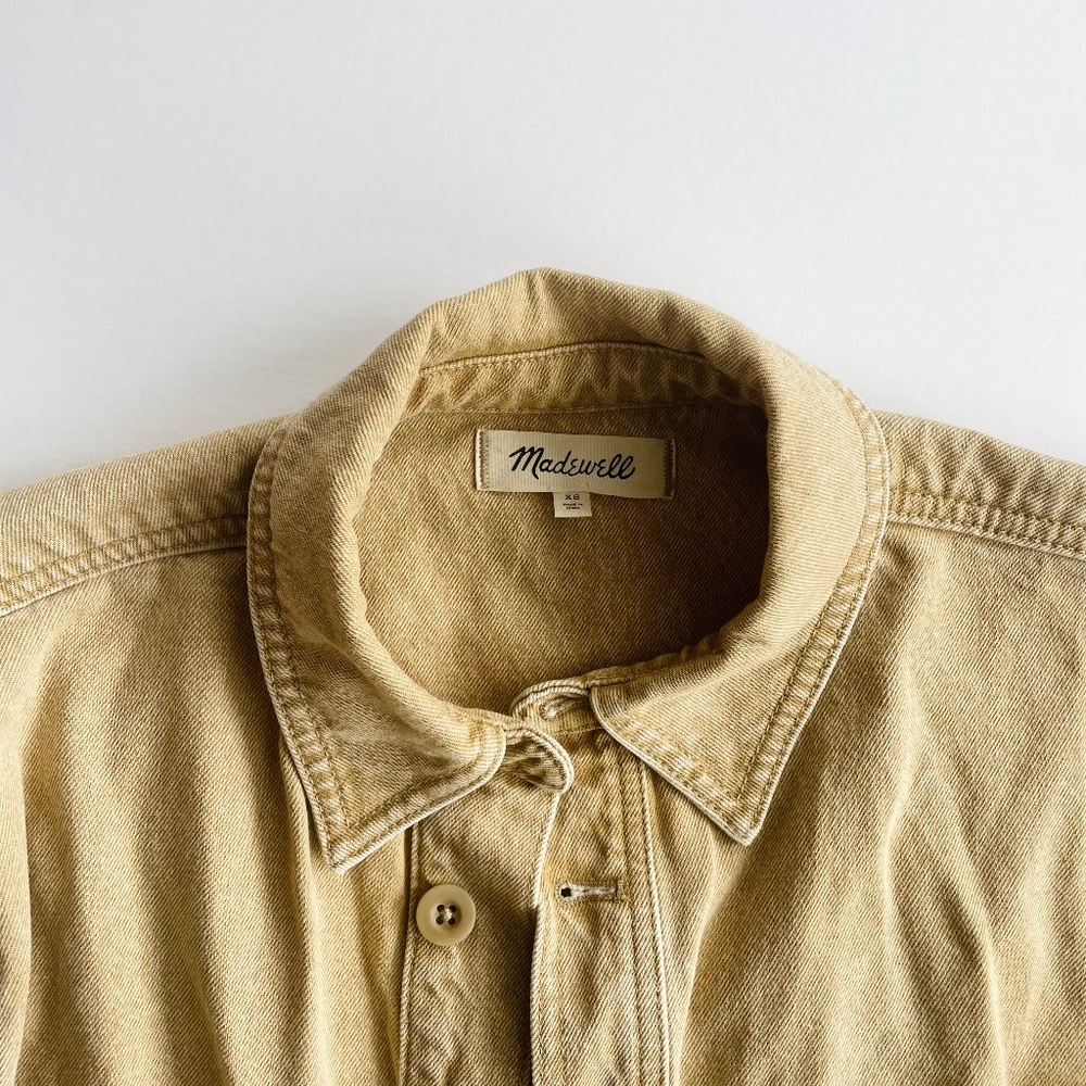 Madewell khaki denim shirt jacket